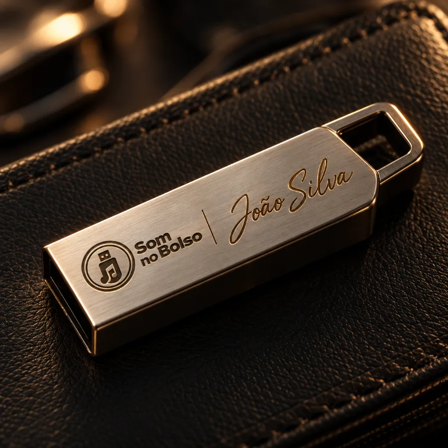 Pendrive com o nome João Silva gravado